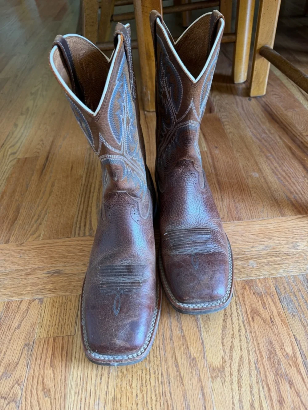 Ariat Brown Embroidered Western Leather Boots